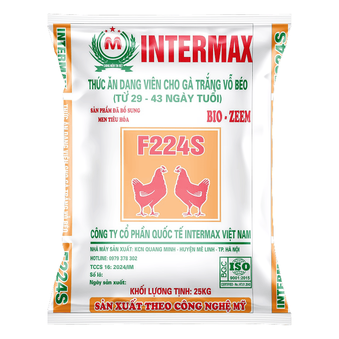 Thức ăn dạng viên cho gà trắng vỗ béo (từ 29 - 43 ngày tuổi)