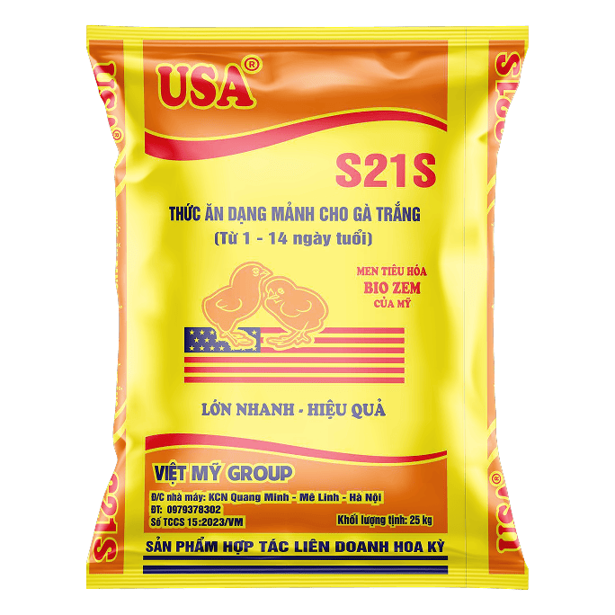 Thức ăn dạng mảnh cho gà trắng (từ 1 - 14 ngày tuổi)